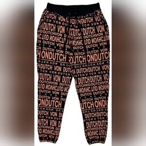 Von Dutch Mens Flying Eyeball Logo Graphic Jogger Sweatpants Size Large NWT